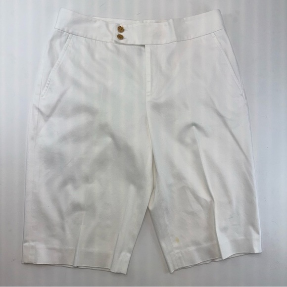 Ralph Lauren Women’s White Bermuda Shorts Size 8 - Picture 3 of 16